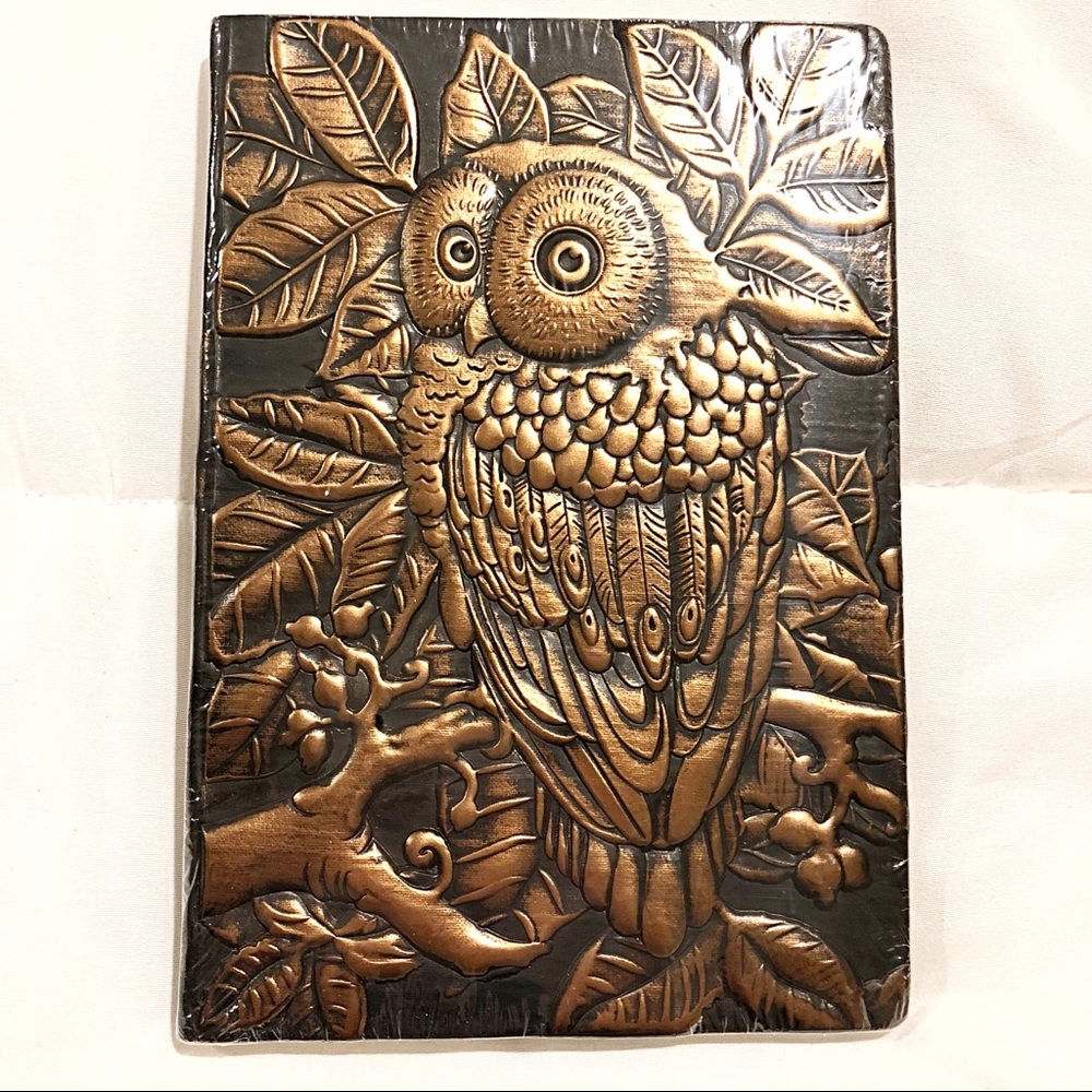 Vintage Hand Carved Wise Owl Journal - Picture 1 of 4